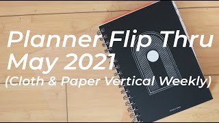Planner Flip Thru: May 2021 (Cloth & Paper Vertical Weekly)