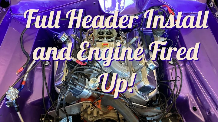 Barracuda DragCar:Final Big Block Install with TTI headers #mopar #bigblock #engine #nonamenationals