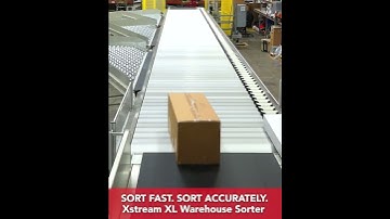 Sort Large Cartons Fast - Xstream XL Warehouse Sortation System #shorts  #parcelsorting