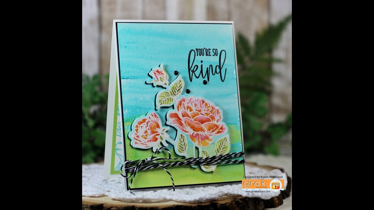 Heat Embossed Watercolor With Dye Inks - YouTube