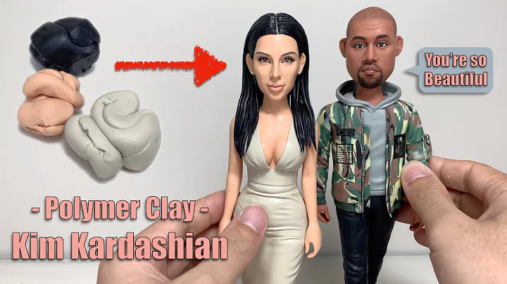 Kim Kardashian handmade from polymer clay, the ful...