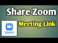 Zoom Meeting Link Share | How To Share Zoom Meeting Link In Whatsapp