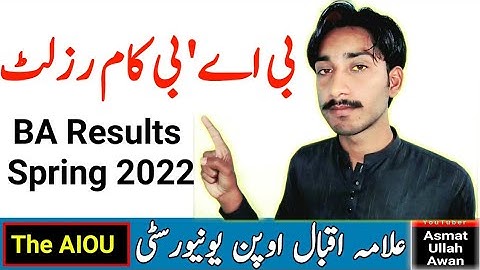 AIOU BA BCOM Spring 2022 Results Update | AIOU Spring 2022 Results | AIOU Results | The AIOU