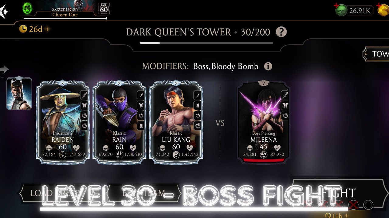 MK - DARK QUEEN'S TOWER - LEVEL 30 BOSS FIGHT