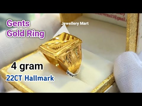 Classic Gold 4 Stone Finger Ring for Men