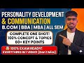 Personality Development &amp; Communication Skills One Shot for Exam | BCOM, BBA, BA | #delhiuniversity