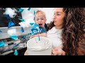 Baby Scared of First Birthday Cake | DIY birthday party theme ideas