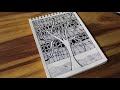 Complete Tutorial | Day 31 - The Patterned Tree | Zentangle | Inky Canvas Palette
