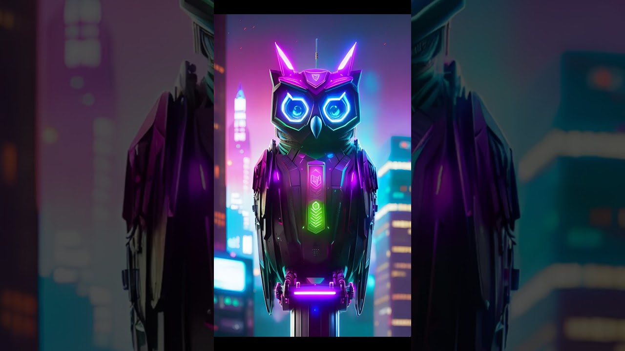 Cyber-owl, AI generated