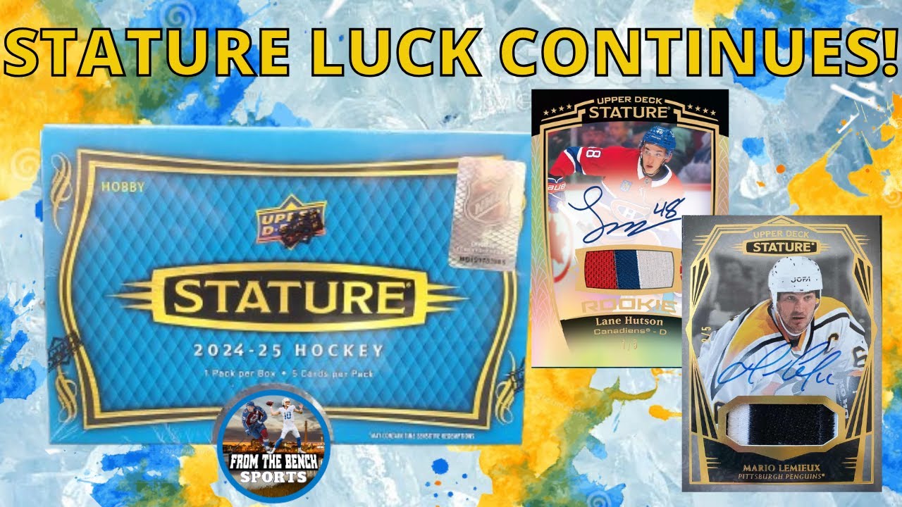MY STATURE LUCK CONTINUES! 2024-25 UPPER DECK STATURE IS UNDEFEATED AS I HIT A DOUBLE AUTO BOX!
