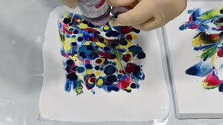 Creating Stunning Flower Dips ONLY with Fluid Acrylics I Fluid art for Beginners