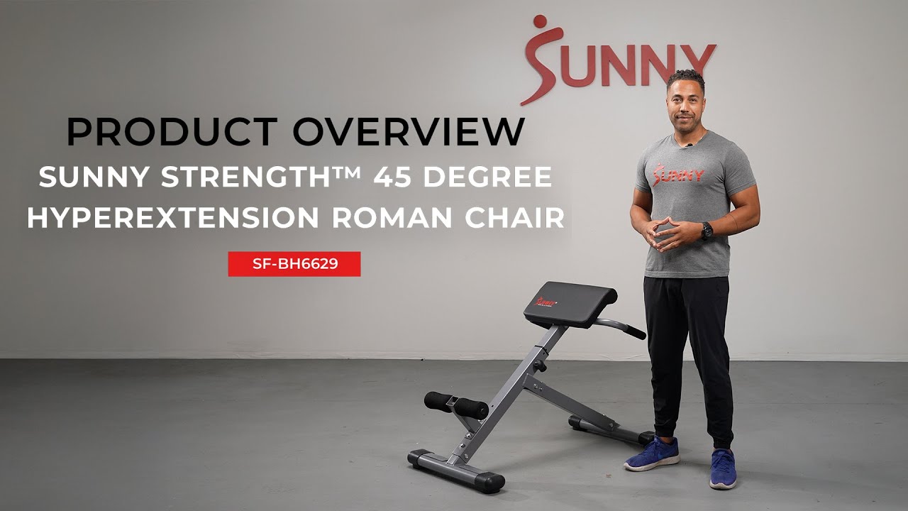 Sunny Strength® Hyperextension Roman Chair Overview | How to Use +