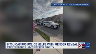 MTSU campus police helps with gender reveal