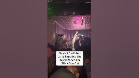Playboi Carti & Latto at the shoot for the music video “Blick Sum”