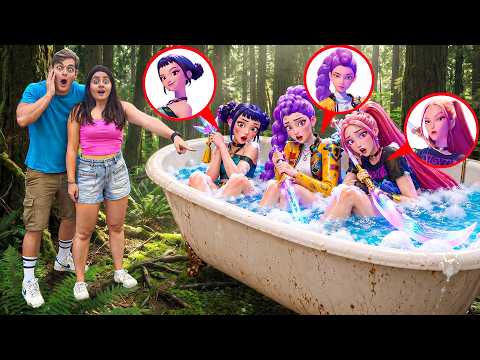 WE FOUND RUMI, MIRA AND ZOEY IN THE BATHTUB AT 3 AM! K-Pop Demon Hunters Bath Bombs!