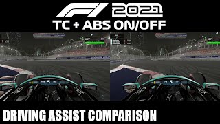 F1 2021 Driving Assists Comparison in Singapore | Traction Control   ABS | Formula 1 Driving Aids