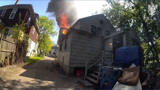 BODY CAM VIDEO: Officer catches baby dropped from window of burning home in Kalamazoo