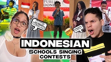 School Singing contests are INSANE in Indonesia! Latinos react to Viral Indonesian Singing Contests