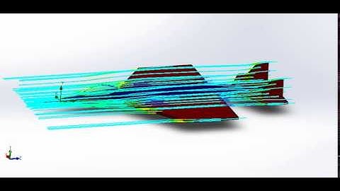 Aircraft Basic Aerodynamic Flow Simulation with Solidworks