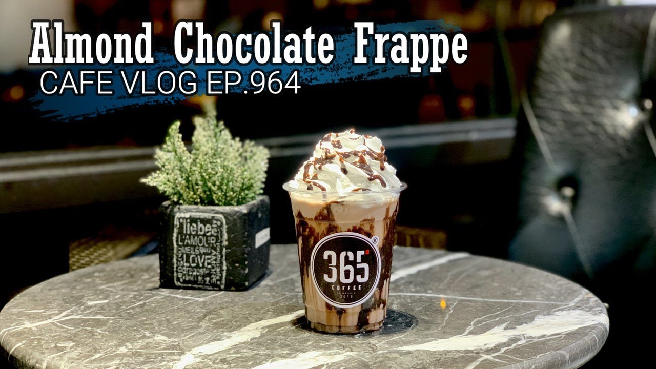 Cafe Vlog EP.964 Almond Chocolate Frappe Almond Chocolate drinks