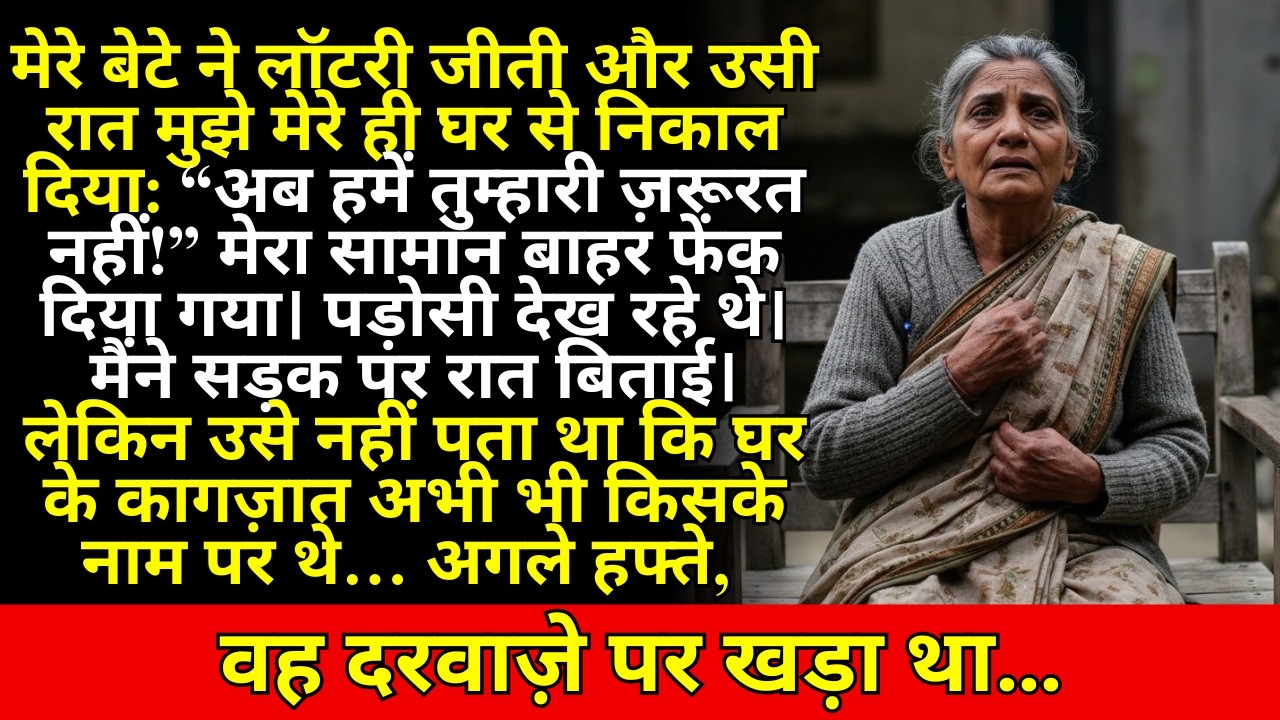 मेरे बेटे ने लॉटरी जीती और मुझे मेरे ही घर से निकाल दिया: “अब हमें तुम्हारी ज़रूरत नहीं!” उस रात मैं