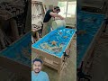 🤯 You Won’t Believe This Ocean Table! 🌊 #epoxy #resin #viral #diy #shorts