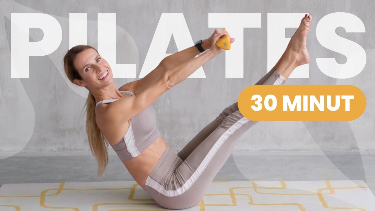 30 min pilates | Brzuch + pośladki | Smukła sylwetka | Hantelki | #żelaznywieczór #120 | Ola Żelazo