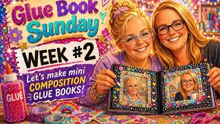 Mini Composition Glue Book 📓 | Week 2 | With My Sister 💖