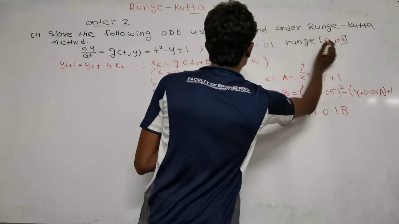 Runge kutta method part 1 order 2 example YouTube