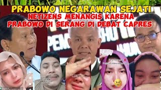 Netizen menangis sejadi-jadinya karena Prabowo di serang habis-habisan di debat capres