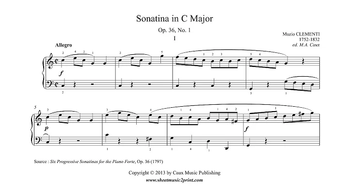 Clementi : Sonatina Op. 36, No. 1 (1/3)