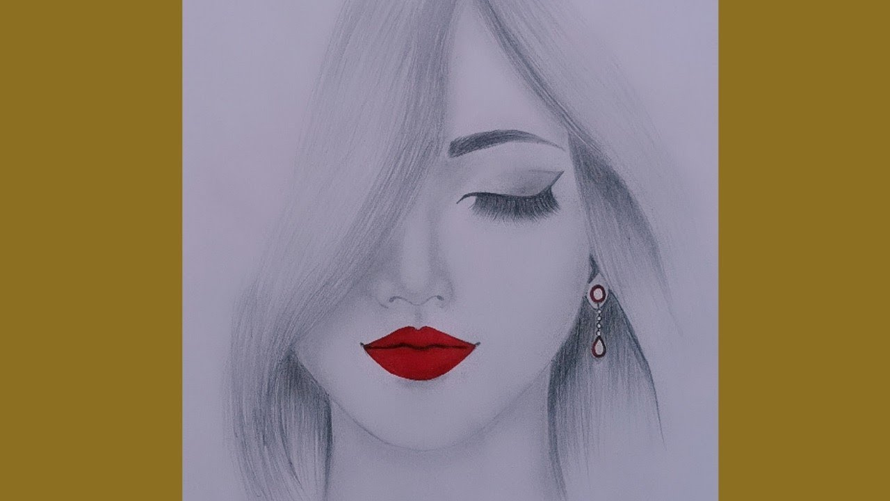 How to a beautiful girl face || by pencil sketch || step by step ...