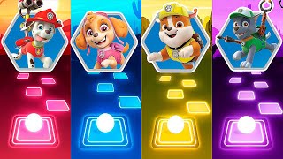 PAW Patrol: The Mighty Movie | MARSHALL VS SKYE VS RUBBLE VS ROCKY Tiles Hop EDM Rush!