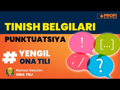 Video: Og'zaki Tinish Belgilaridan Qanday Foydalanish