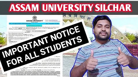 Assam University important notice for all students | PG, UG & PhD updates | Pranoy Roy