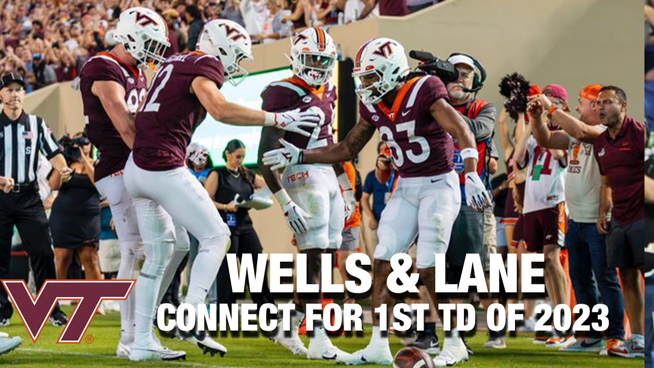 QB Grant Wells & WR Jaylin Lane Connect For Virginia Tech's First