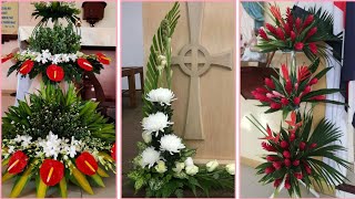 most beautiful adorable modern Church flower arrangement