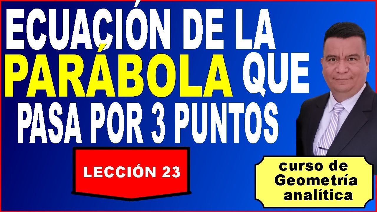 Cómo encontrar la ecuación de una parábola dados 3 puntos