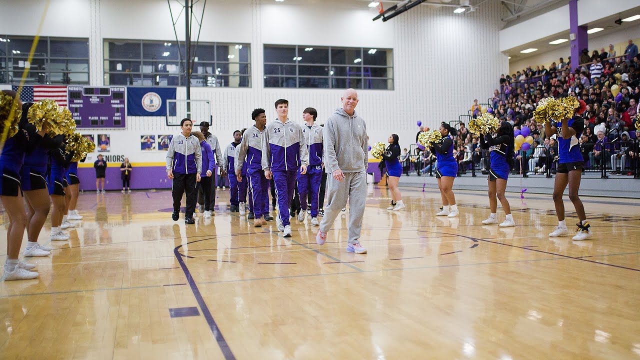 Patrick Henry High School boys basketball pep rally before the state