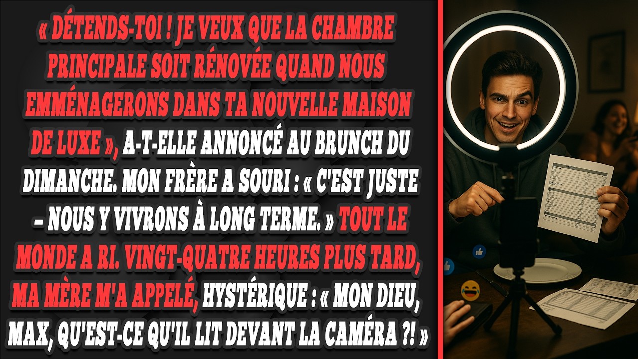 Mon frère veut ma maison. Son live sur internet va révéler un terrible secret.