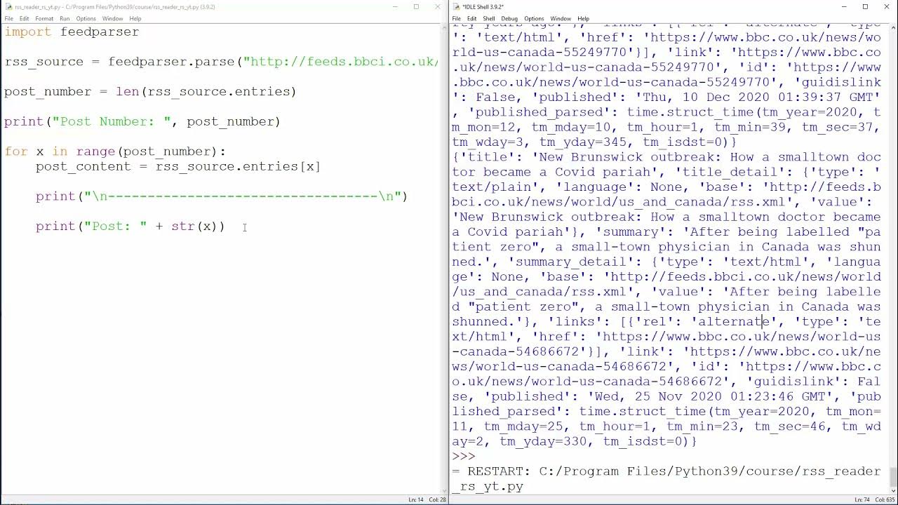 Kako Procitati RSS Feed - Python #programiranjetutorijali # ...