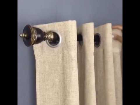 Solution for hanging curtains over vertical blinds www.nonobracket.com - YouTube