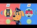 Who is the best officer doberman or sheriff papillon  join them to play checkers  babybus games