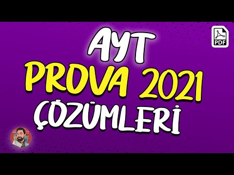 Prova AYT - 2021 Deneme Çözümleri (Genel Tekrar) (40 Soru) (PDF) #merthoca #prova2021