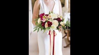 16'' Fuchsia & Cream Bridal Bouquet Wedding Bouquets Artificial Flowers