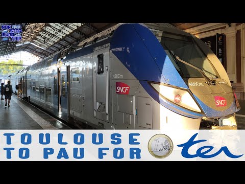TOULOUSE TO PAU FOR €1! / SNCF TER REVIEW / FRENCH TRAIN TRIP REPORT