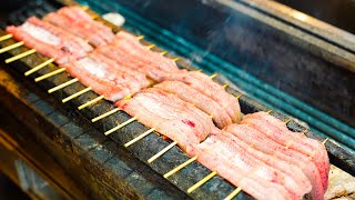 東京の人気「活うなぎ」専門店。鰻串・うな重ができるまでに密着。Japanese Food,How to cut and cook live eel.