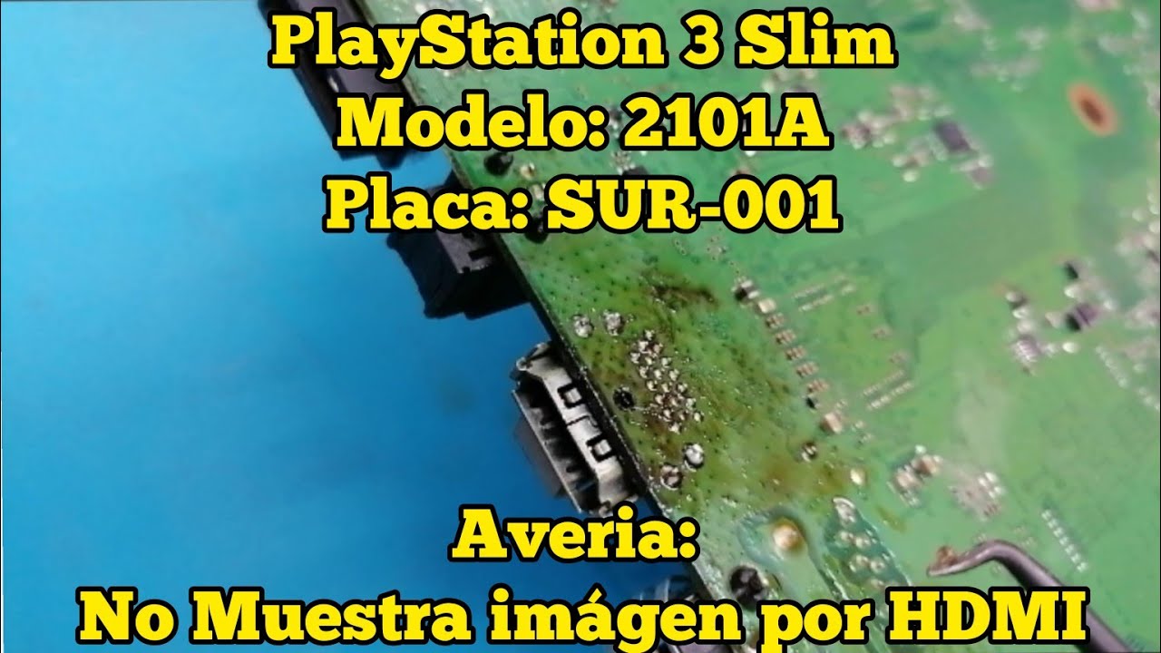 PS3 Slim muestra imagen por AV pero no por HDMI. YouTube