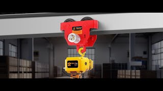 Beamnova I Beam Trolley 3 Ton Manual Adjustable For I-Beam Flange Width 3.66 To 8.46