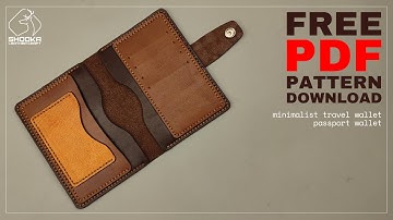How to make my minimalist travel wallet & passport wallet | Best of 2024 | free pdf pattern